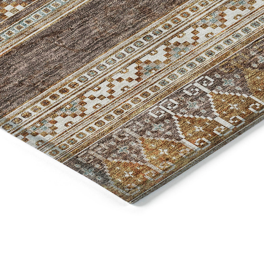 Addison Rugs Chantille ACN714 Chocolate 2'3" x 7'6" Indoor Outdoor Hallway - Diamond Home USA