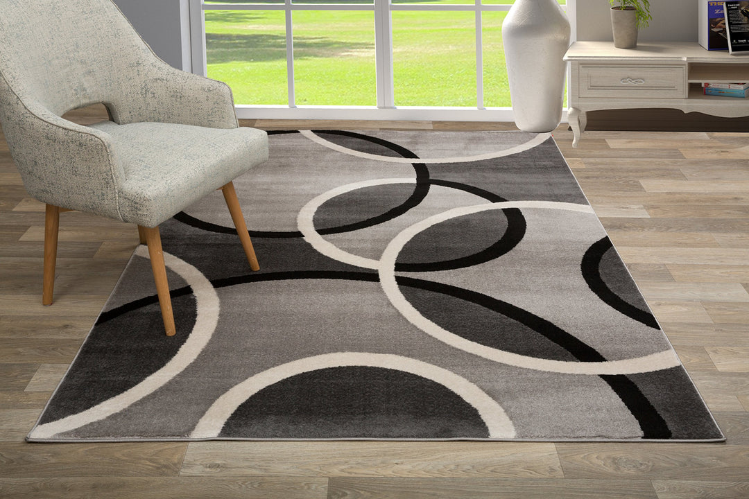 Rugshop Modern Abstract Circles Area Rug