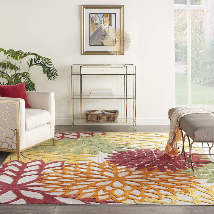 Nourison Aloha Floral Modern, Indoor/Outdoor Area Rug