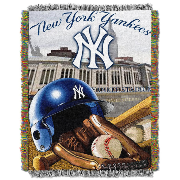 The Northwest Company MLB New York Yankees Woven Tapestry Throw Blanket 48" x New York Yankees - Victorian