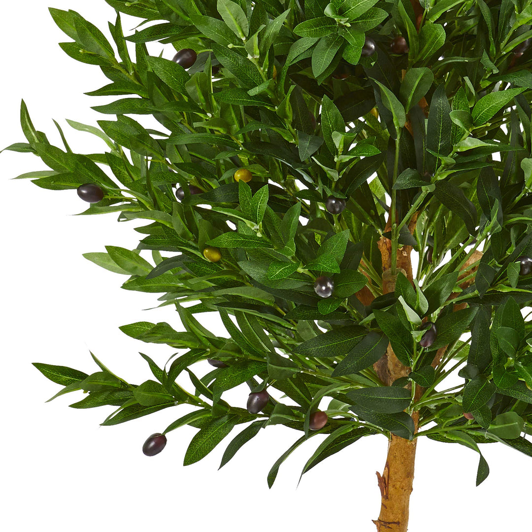 Nearly Natural 4.5ft. Olive Cone Topiary Artificial Tree UV Resistant