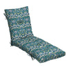 Arden Selections Outdoor Plush Modern Tufted Chaise Cushion 76 x 22 Water Sapphire Aurora Blue Damask