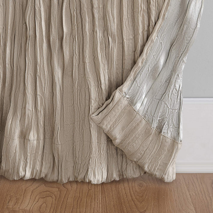 No. 918 Odelia Distressed Velvet Tab Top Curtain Panel, Single Panel