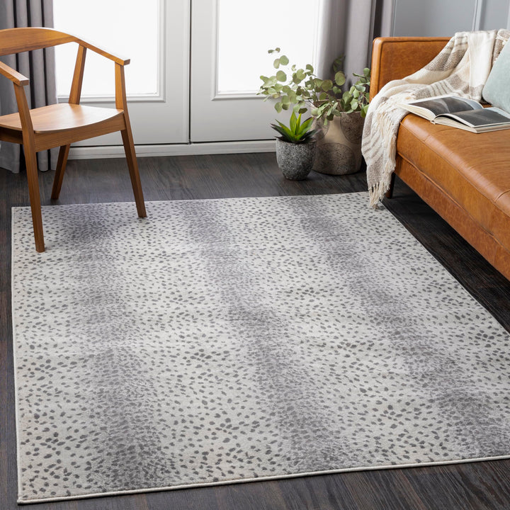 Livabliss Pablo Antelope Print Area Rug 9' x 12'3" Charcoal 9' x 12'3" - Grey