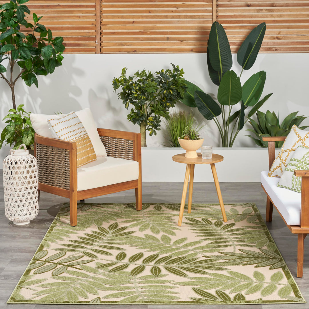 Nourison Aloha Leaf Print Vibrant Indoor/Outdoor Area Rug