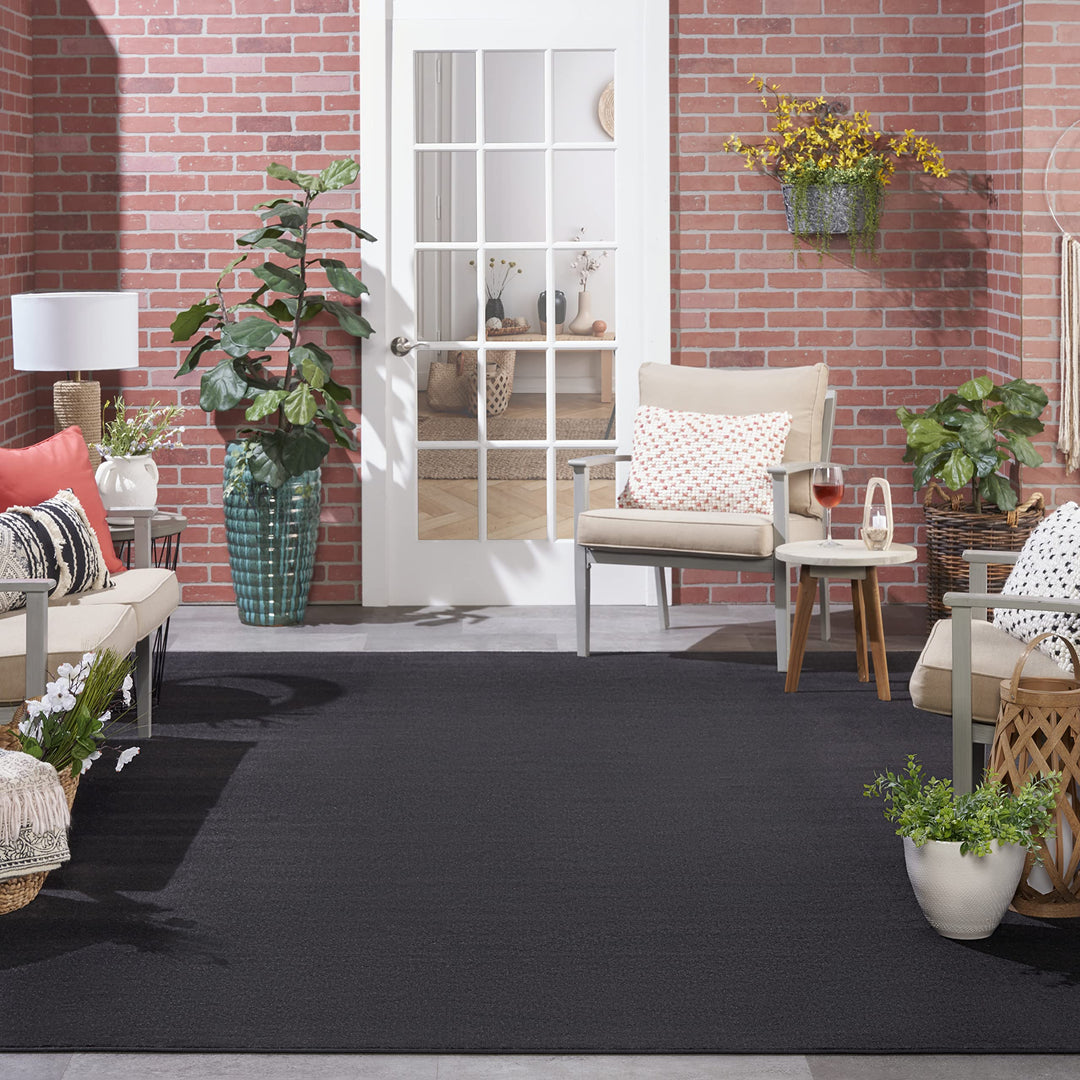 Nourison Essentials Indoor/Outdoor Area Rug Easy Cleaning