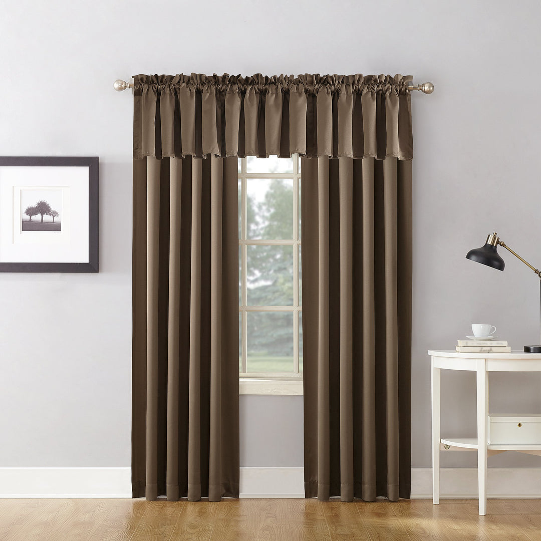 Porch & Den Inez Room Darkening Window Curtain Panel and Valance, Single Panel