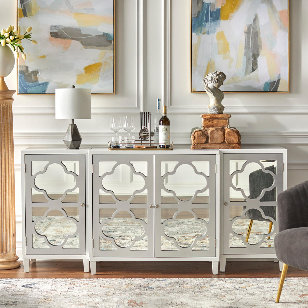 Lifestorey Broadway Mirrored Side Cabinet White