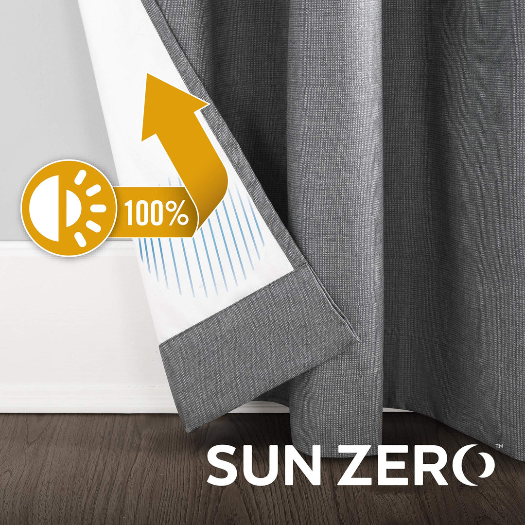 Sun Zero Duran Thermal Insulated Total Blackout Grommet 1-Piece Curtain Panel, Single Panel