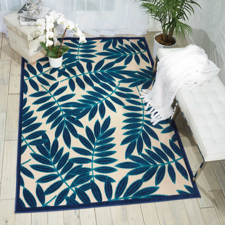 Nourison Aloha Leaf Print Vibrant Indoor/Outdoor Area Rug