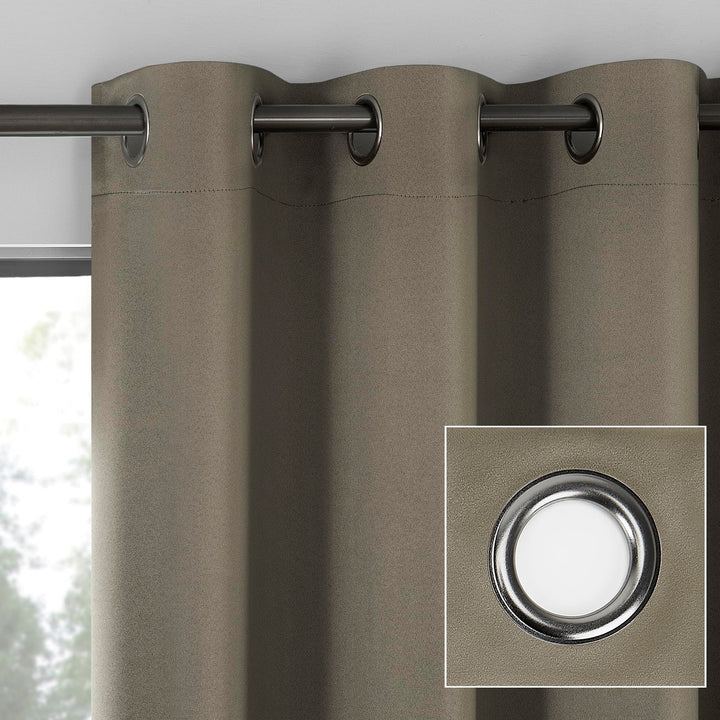 Sun Zero Nordic Theater Grade Extreme 100% Blackout Grommet Curtain Single Panel