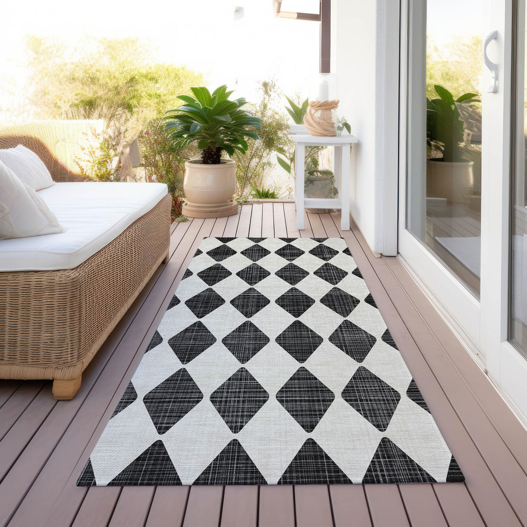 Machine Washable Indoor/ Outdoor Chantille Argyle Rug