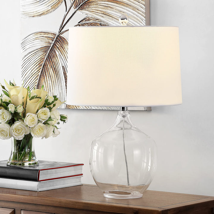 Lighting 24-inch Clear Glass Led Table Lamp 15" W X L 23.5" H Modern