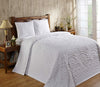 Better Trends Chenille Bedspreads Set Full/Double Size Trevor Collection White - Full