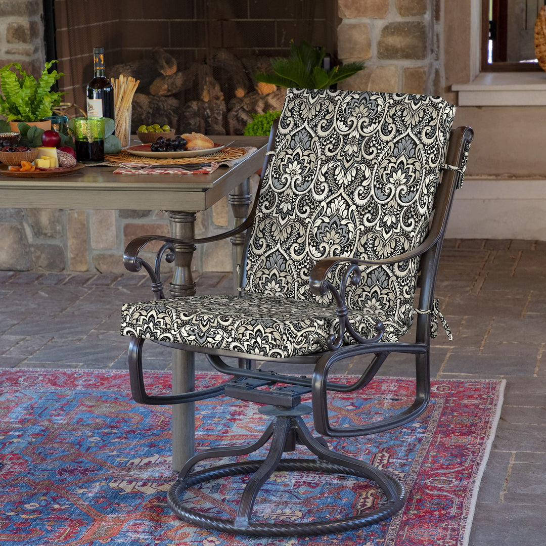 Arden Selections Aurora Damask Outdoor Dining Chair Cushion