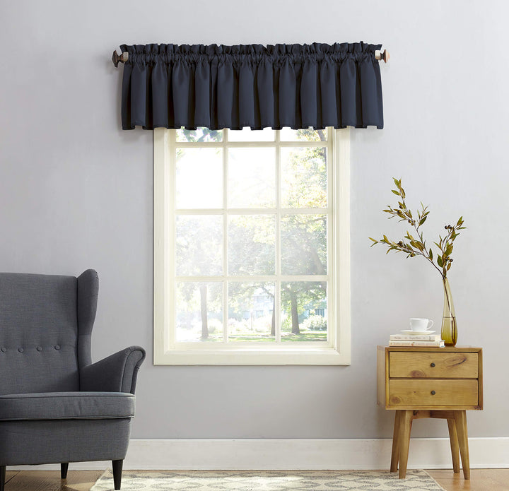 Sun Zero Barrow Energy Efficient Rod Pocket Curtain Single Valance