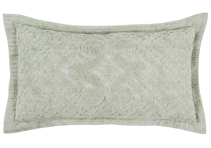 Better Trends Ashton Collection Chenille Sham Ultra-Soft 100% Cotton with Sage - King Sham