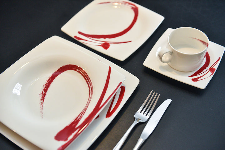 Red Vanilla Paint It Red 5-Piece Dinnerware Set