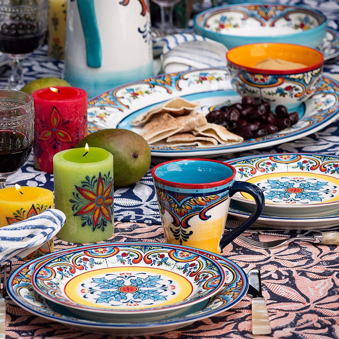 EuroCeramica Zanzibar Collection Vibrant Kitchen and Dining rveware 2-Piece