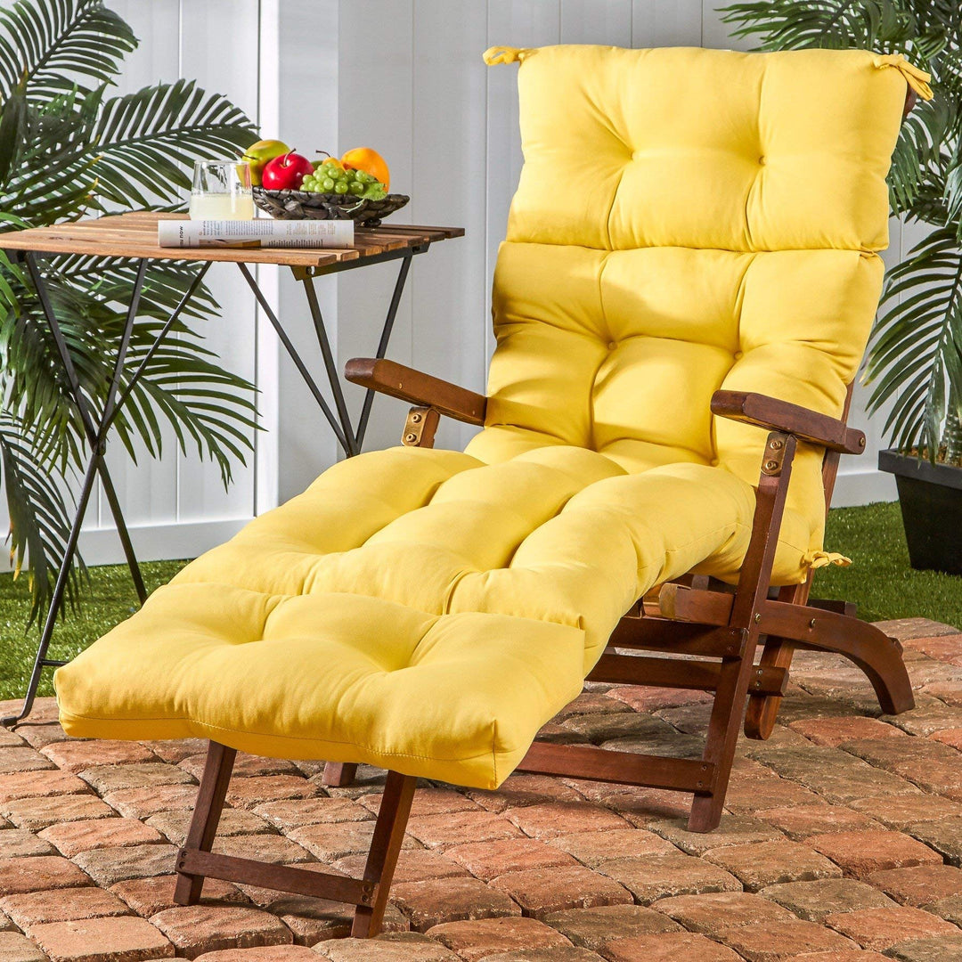 72" ounge Cushion Yellow Outdoor 6ft Patio Chaise Pad for ounger Solid Color