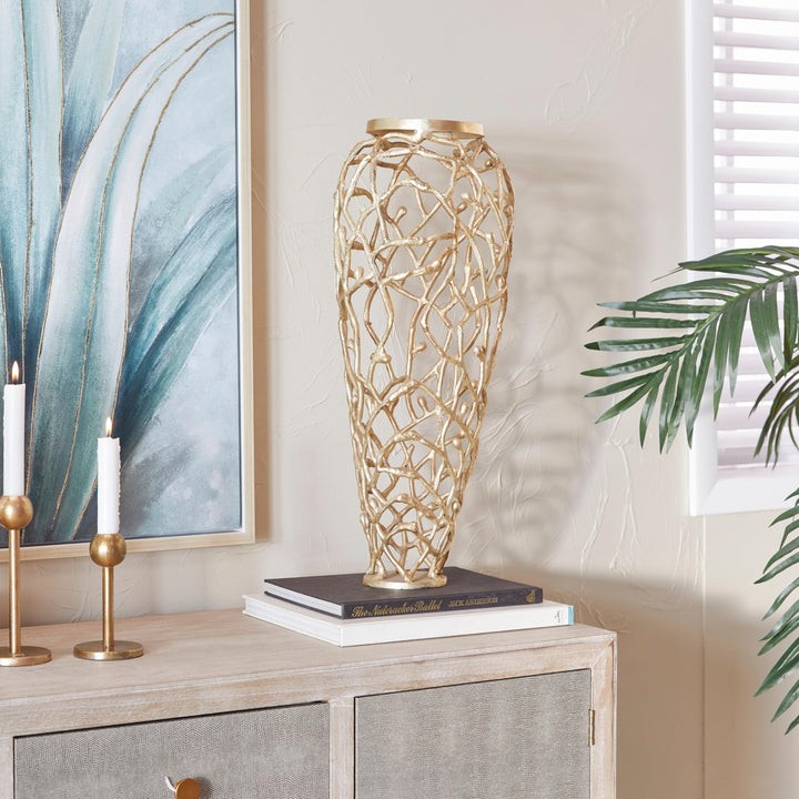 Gold Coral Vase