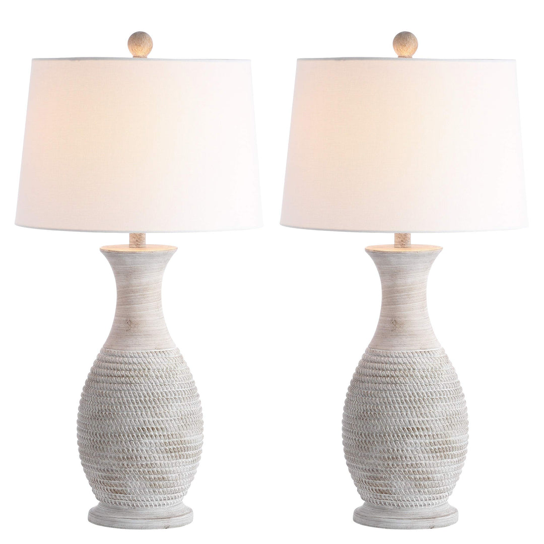 Lighting 30-inch Grey Led Table Lamp (Set of 2) - 15"x15"x30" Bulbs Included