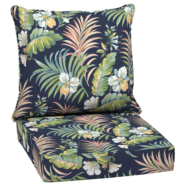 Tropical Outdoor 24 in. Conversation Set Cushion Blue Polyester Fade Resistant