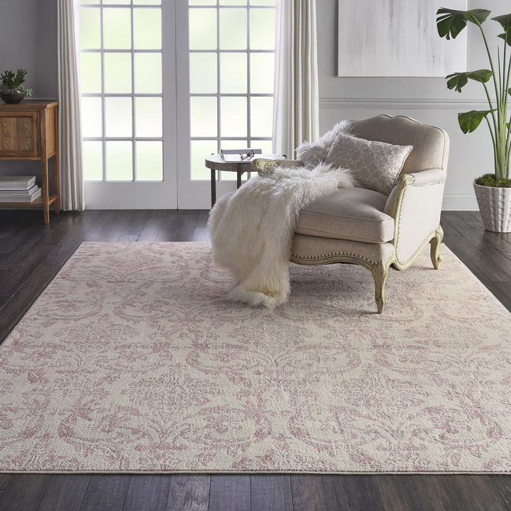 Nourison Jubilant Vintage Farmhouse Damask Area Rug