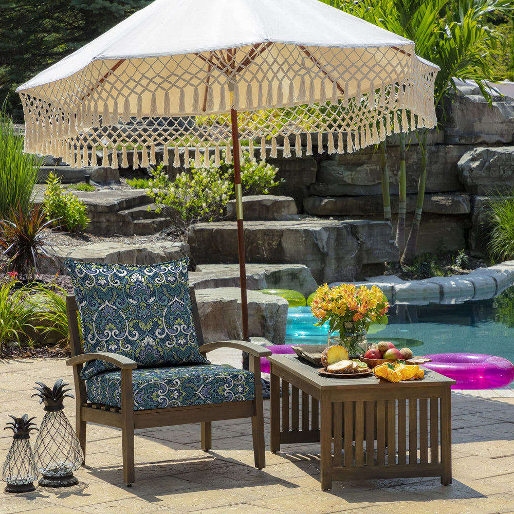 Arden Selections Outdoor Deep Seat Cushion Set 22 x 24 Water Repellent Fade - Diamond Home USA