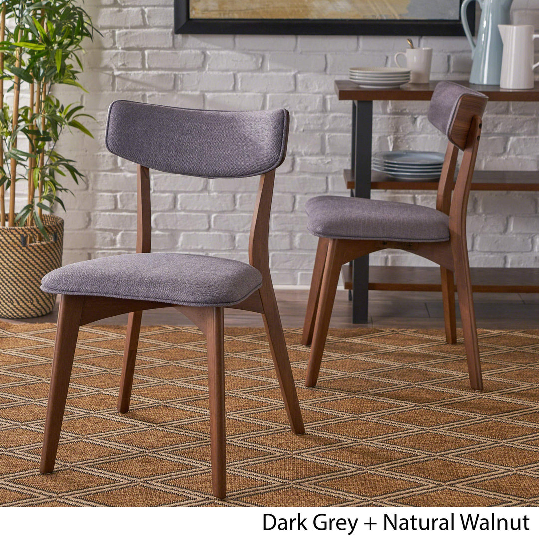 Christopher Knight Home Abrielle Mid-Century Modern Dining Chairs with Light