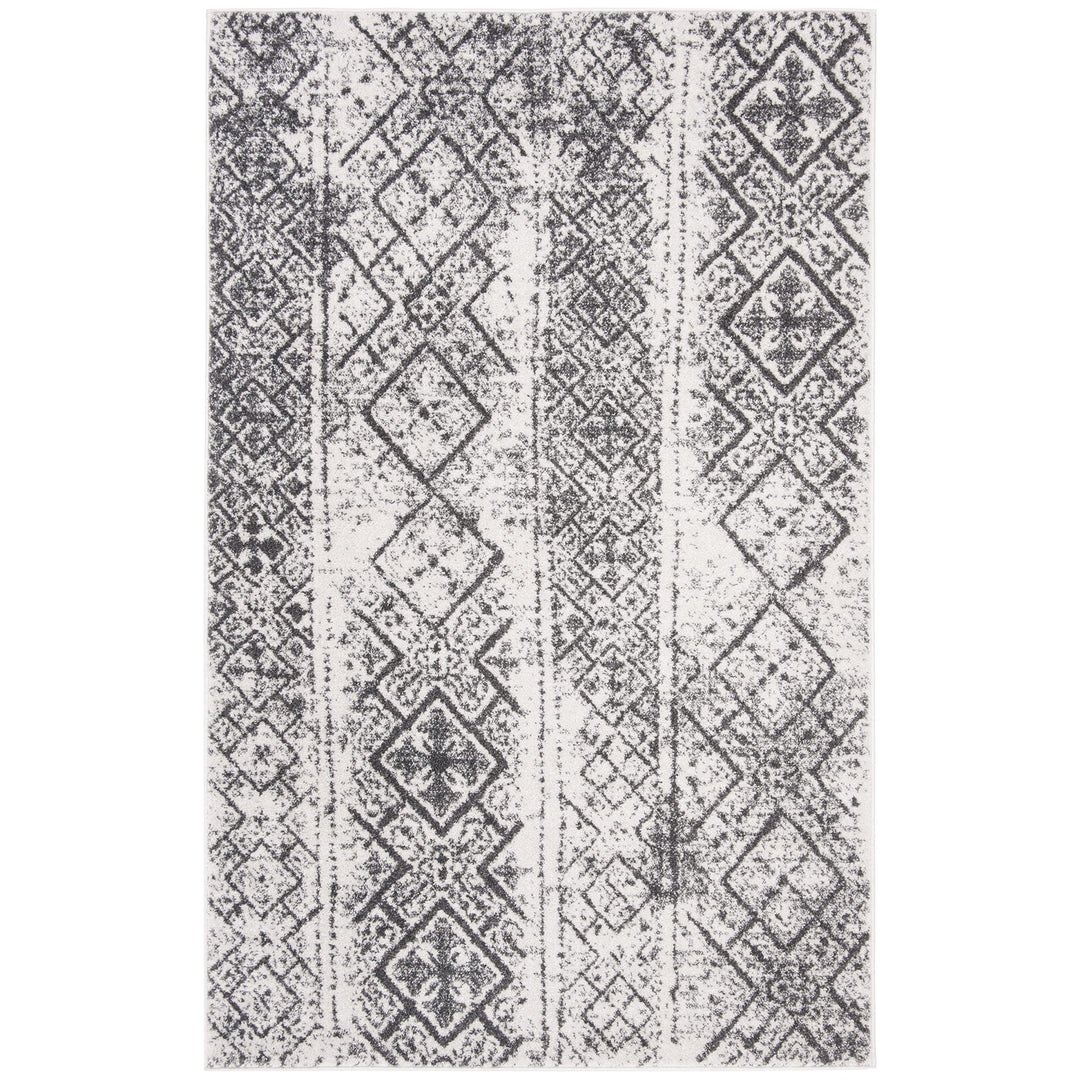 SAFAVIEH Adirondack Collection Accent Rug - 3' x 5' Silver & Black Moroccan Boho