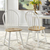 Simple Living Franklin Solid Wood Windsor Dining Chair (Set of 2) White/Natural Set of 2 - White/Natural