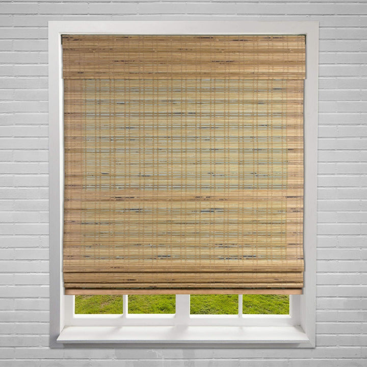 22 X 60 Bamboo Blinds Natural Wood Window Shade Cordless Lift Roman Shades 22'W x 60'H