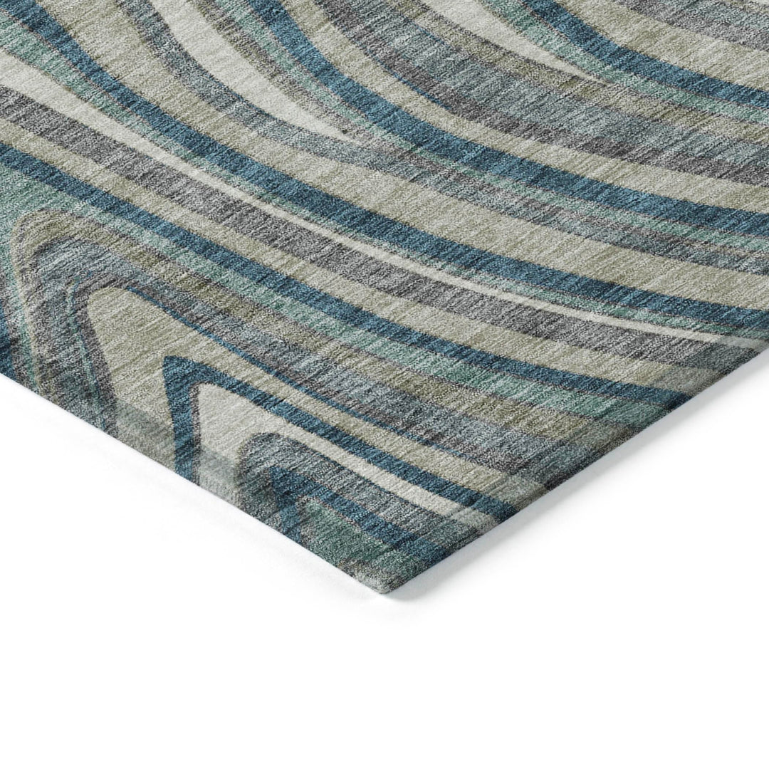 Machine Washable Indoor/ Outdoor Chantille Contemporary Abstract Rug