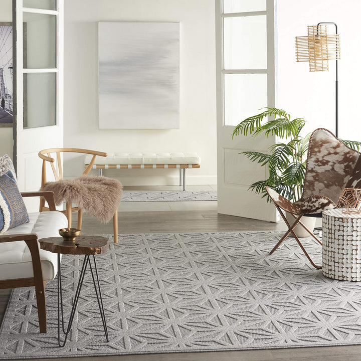 Nourison Palamos Transitional Geometric Indoor Outdoor Area Rug