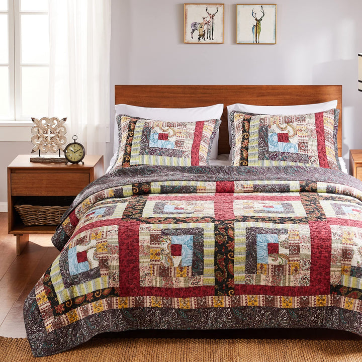 Greenland Home Colorado Lodge Quilt Set Full/Queen (3 Piece) Multi Full - Queen - 3 Piece