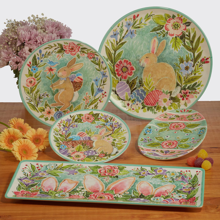 Certified International Joy Of Easter 12 Piece Melamine Dinnerware Set Service