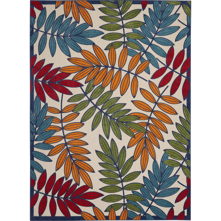 Nourison Aloha Indoor/Outdoor Multicolor 7'10" x 10'6" Area Rug Tropical 7'10" x 10'6" - Multi