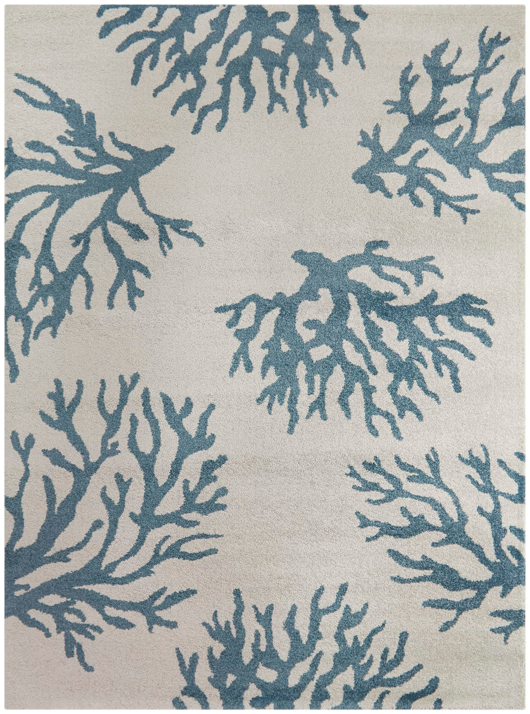 Balta Rugs Caistor Coastal Coral Print Area Rug Grey 7' 10" x 10' 7'10" x 10' - Grey