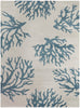 Balta Rugs Caistor Coastal Coral Print Area Rug Grey 7' 10" x 10' 7'10" x 10' - Grey