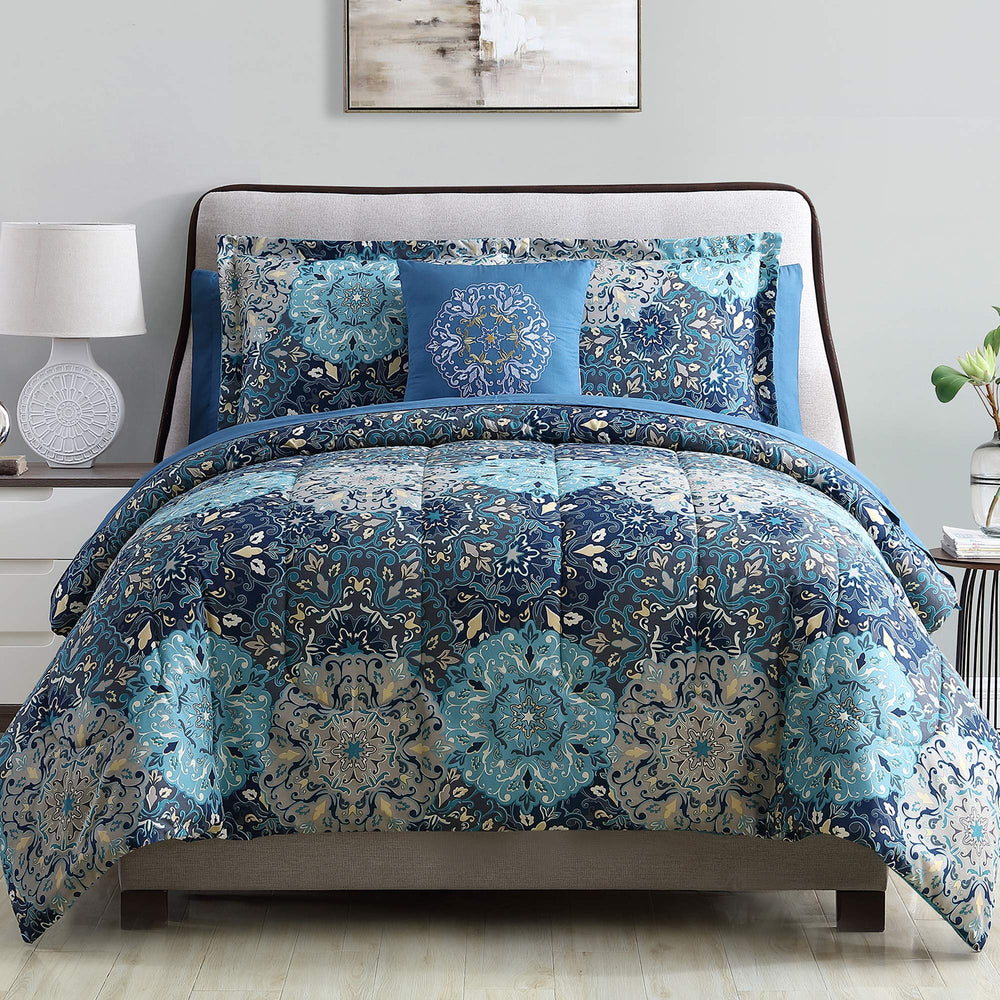 Modern Threads - Granada Collection Comforter Set - Reversible Microfiber