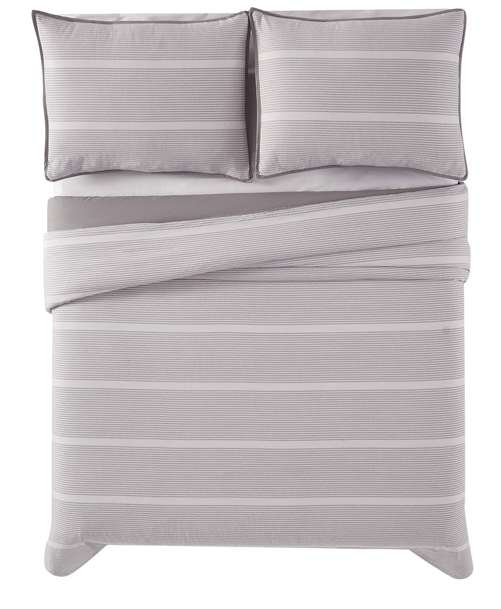 Brooklyn Loom - 3-Piece Full/Queen Duvet Cover and Sham Set - Niari Yarn Dye