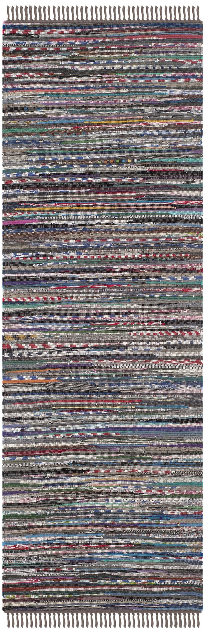 SAFAVIEH Rag Rug Collection Runner Rug - 2'3" x 6' Rust & Multi Handmade Boho