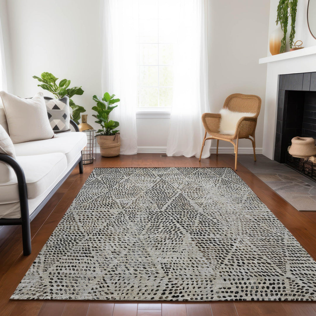 Machine Washable Indoor/ Outdoor Chantille Modern Diamonds Rug