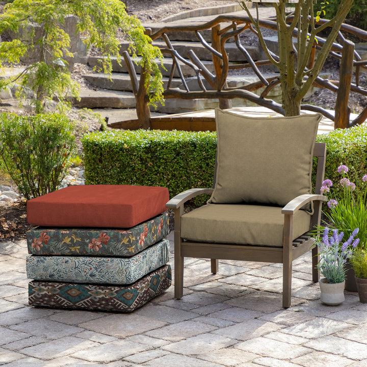 Arden Selections Performance Outdoor Deep Seating Cushion Set 24 x 24 Tan - Diamond Home USA