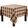 SARO LIFESTYLE Stitched Plaid Tablecloth 70'' (8571.MC70S) 70" - Mocha