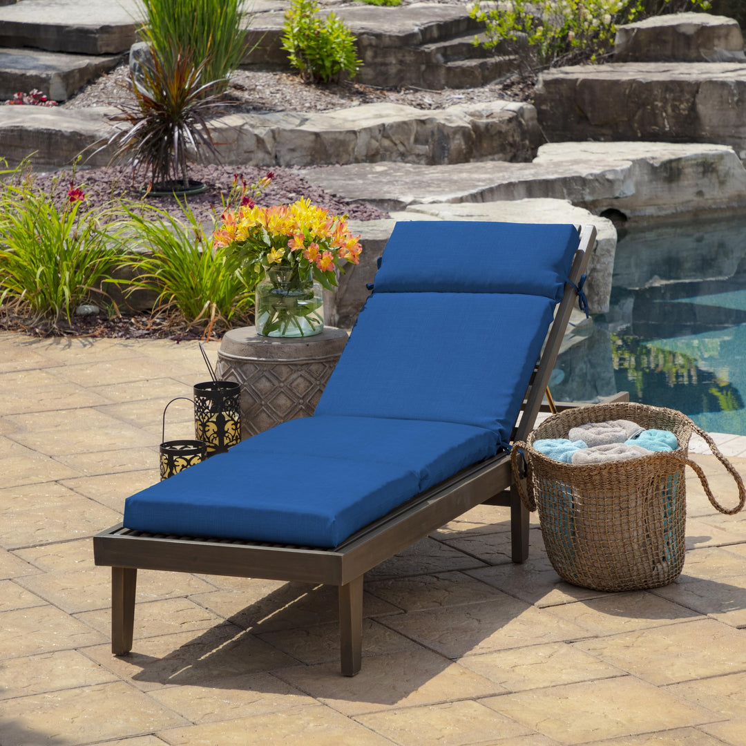 Arden Selections Outdoor Chaise Cushion Water Repellent Fade Resistant