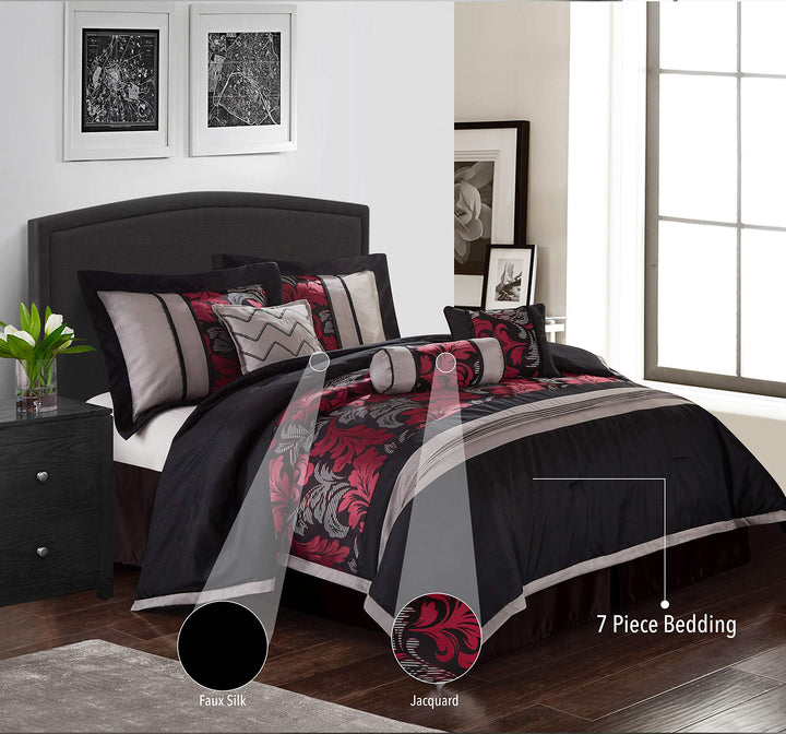 Liana Embroidered and 7-Piece Comforter Set