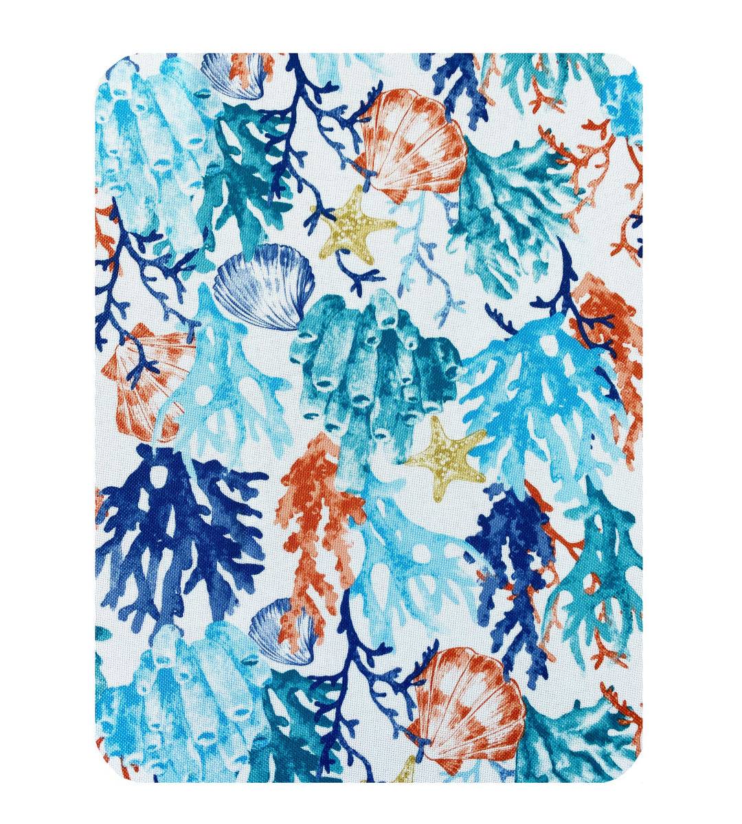 Lintex Coral Reef Heavy Weight Indoor/Outdoor Print Fabric Tablecloth - Blue and 60"x84"