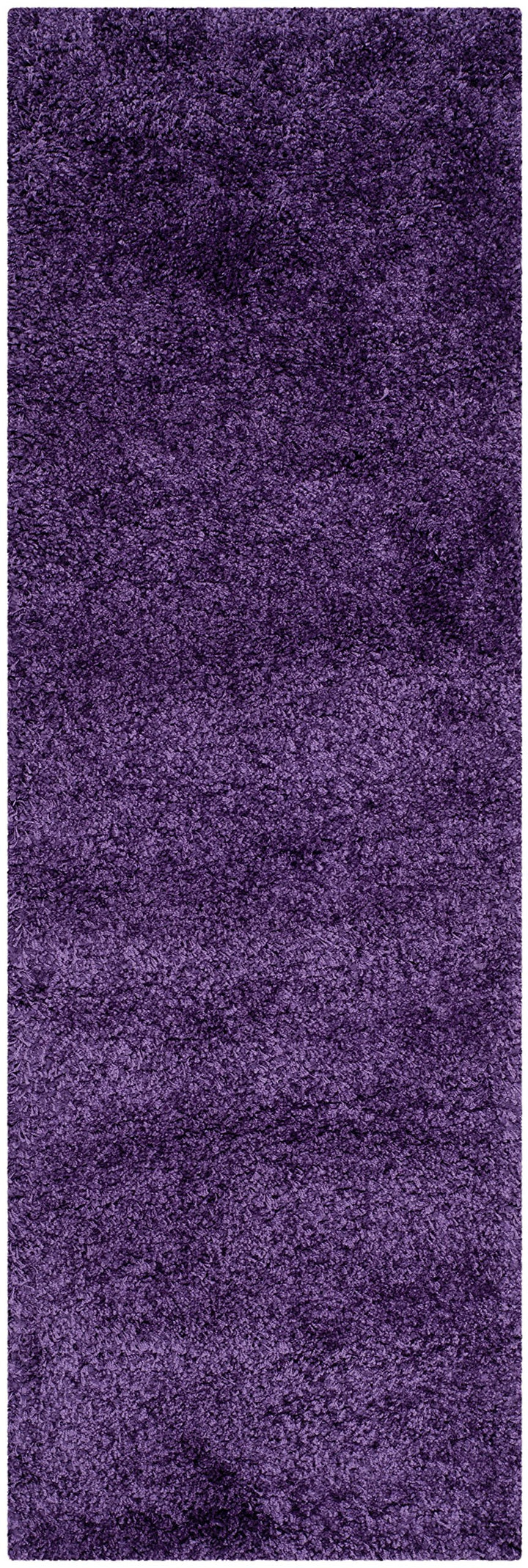 SAFAVIEH Milan Shag Collection Runner Rug - 2' x 12' Purple Solid Design